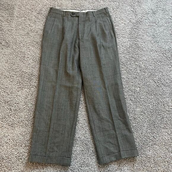 Vintage Christian Dior Monsieur Wool Plaid Suit Blazer Set Pleated trouser  70s - Picture 8 of 14